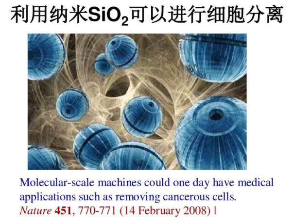 利用納米SiO2可以進行細胞分離