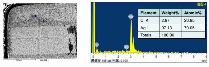 進行EDX分析,確認支架本身不含硫 進行EDX分析,確認支架本身不含硫